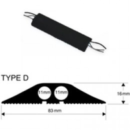 Snap Fit Type D Rub Cable Prot 1.5M Black