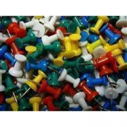 Essentials Push Pin Pk20 Assorted 20471