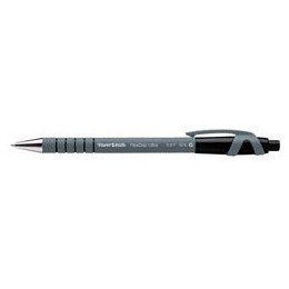 Paper Mate Flexgrip Retractable Ball Pen Fine 0.8mm Tip 0.3mm Line Black Ref S0190283 [Pack 12]