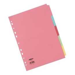 Concord Commercial Subject Dividers 5-Part A4 Assorted Ref 51099