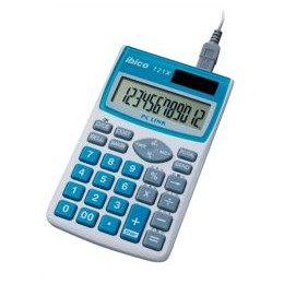 Ibico Calculator USB Solar/Battery Cost-Sell-Margin Function 10 Digit 3 Key Memory 72x122x12mm Ref 121X