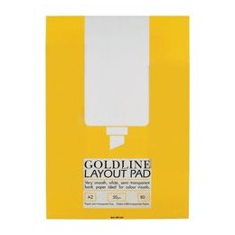Goldline Layout Pad Bank Paper 50gsm 80 Pages A2 Ref GPL1A2Z