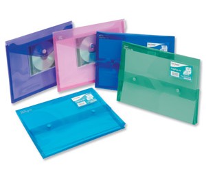Snopake Polyfile Electra Wallet File Polypropylene with CD Pocket A4 Assorted Ref 11800 [Pack 5]