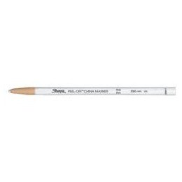 Sharpie China Wax Marker Pencil Peel-off Unwraps to Sharpen White Ref S305101 [Pack 12]