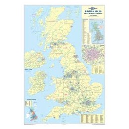 Map Marketing Sales and Marketing Map Unframed 12.5 Miles/inch Scale W830xH1200mm Ref UKM