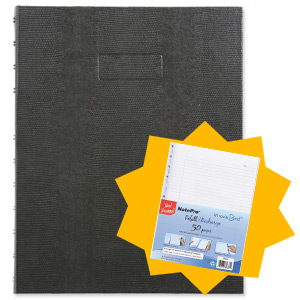 Blueline MiracleBind Twin Wire Notebook 120 Ruled Pages A4 Black Ref BA4.81 [FREE A4 Refill] Jan-Mar 2012