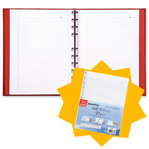 Blueline MiracleBind Twin Wire Notebook 120 Ruled Pages A4 Red Ref BA4.83  [FREE A4 Refill] Jan-Mar 2012