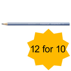 Staedtler Wopex Pencil Fibre Material Non-slip Surface HB Ref 180-HB [Pack 12] [12 For 10] Jan-Mar 2012