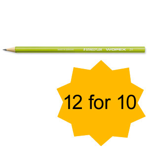 Staedtler Wopex Pencil Fibre Material Non-slip Surface 2H Ref 180-2H [Pack 12] [12 For 10] Jan-Mar 2012
