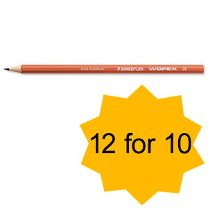 Staedtler Wopex Pencil Fibre Material Non-slip Surface 2B Ref 180-2B [Pack 12] [12 For 10] Jan-Mar 2012