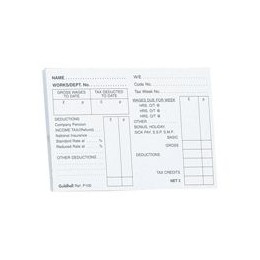 Guildhall Payslip Pad 100Lf P100 [Pack 5]