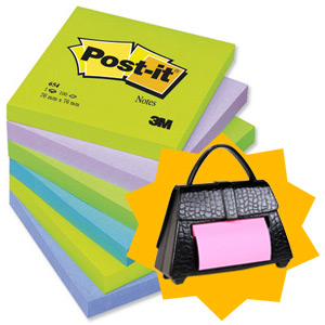 Post-it Notes 76x76mm Cool Neon Ref 654MT [Pack 6] [Buy 2 Packs & FREE Dispenser] Jan-Mar 2012
