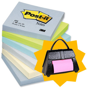 Post-it Notes 76x76mm Cool Pastel Ref 654ML [Pack 6] [Buy 2 Packs & FREE Dispenser] Jan-Mar 2012