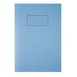 Silvine A4 Exercise Book 80pps Plain Blue [Pack 10]
