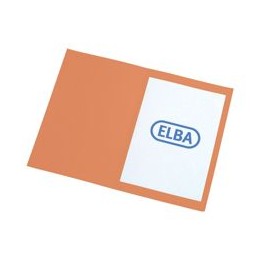 Elba Square Cut Folder Recycled Lightweight 180gsm A4 Orange Ref 100090205 [Pack 100]