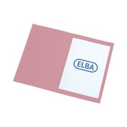Elba Square Cut Folder Recycled Lightweight 180gsm A4 Pink Ref 100090206 [Pack 100]