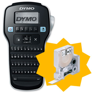 Dymo LabelManager 160 Desktop Label Maker Ref S0784440 [3 FREE D1 Tapes Black on Clear] Jan-Mar 2012