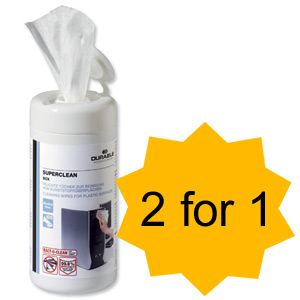 Durable Superclean Tub Moist Cleaning Wipes Anti Bacterial Ref 5708 [Tub 100] [2 For 1] Jan-Mar 2012