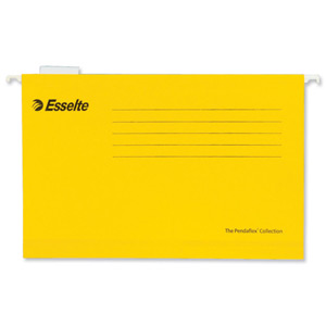 Esselte Pendaflex Suspension File Kraft V-Base 15mm Square 30mm A4 Yellow Ref 90372/90314 [Pack 25]