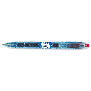 Pilot Begreen B2P Rollerball Pen Recycled Retractable 0.5mm Tip 0.32mm Line Red Ref 053101002 [Pack 10]