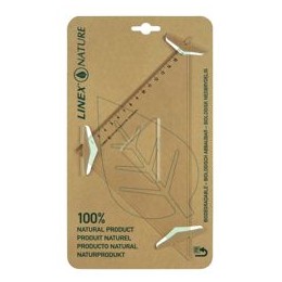 Linex Nature Set Square 45 Degree Metric Biodegradable Bevelled and Tracing Edges Clear Ref LXON4525TFM