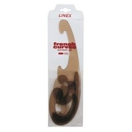 Linex College French Curve Set Burmester Bevelled Edge 3 Piece Tinted Brown Ref LXO103