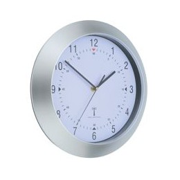 Alba Watchtime Wall Clock Radio-controlled with Plastic Lens and Case Diameter 300mm Grey Ref HORTIME