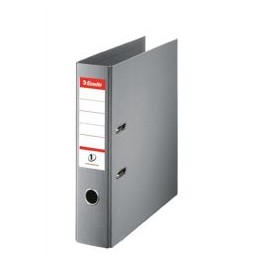 Esselte no 1 Power Lever Arch File PP Slotted 75mm Spine A4 Grey Ref 811380 [Pack 10]