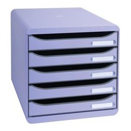 Multiform Big Box Plus Drawer Set Plastic 5 Drawers each H43mm A4plus Pale Violet Ref 309786D