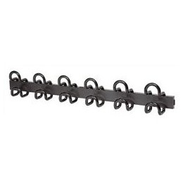 Unilux Accueil Coat Peg ABS Frame with Fixings Capacity 6 Black Ref 34606