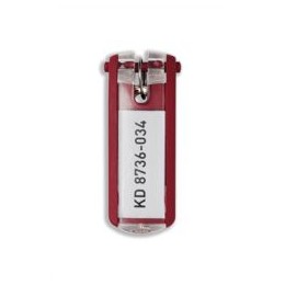 Durable Key Clip Red Ref 1957-03 [Pack 6]