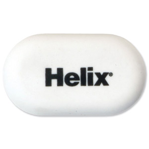 Helix Pencil Eraser for HB and Softer Grades Tablet White Ref Y24020 [Pack 20]