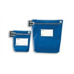 Versapak Cash Bag Tamper-Evident Zip Heavyweight Material Small W178xD50xH152mm Blue Ref CCB0