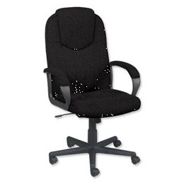 Trexus Intro Managers Armchair High Back 670mm Seat W520xD470xH440-540mm Charcoal