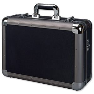 Alumaxx Explorer Multifunctional Case Aluminium with Foam Cushioning 2 Locks Black Ref 45132
