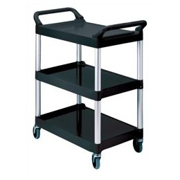 Rubbermaid Utility Cartridge Polypropylene 3 Tiers Scratch Resistant W854xD473xH959mm Black Ref 3424-88-BLA