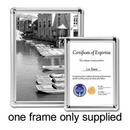 Photo Album Company Promote-It Display Frame Aluminium Front-loading with Fixings A3 Ref A3PROM