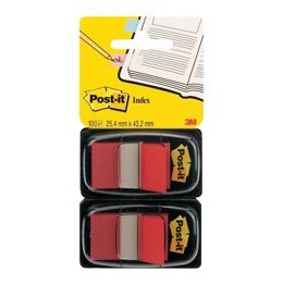 Post-it Index Flags 50 per Pack 25mm Red Ref 680-RDEU [Pack 2]