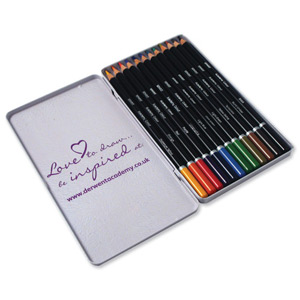 Derwent Academy Colouring Pencils High -quality Pigments Assorted Ref 2301937 [Pack 12]
