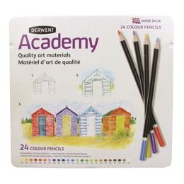 Derwent Academy Colouring Pencils High -quality Pigments Assorted Ref 2301938 [Pack 24]