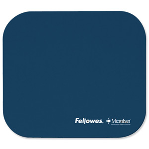 Fellowes Microban Mousepad Antibacterial with Non-slip Base Blue Ref 5933805