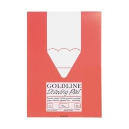 Goldline Popular Drawing Pad Acid-free Cartridge Paper 90gsm 50 Sheets A3 Ref GPS2A3Z