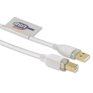 Hama USB Cable Type A-B High Density Shielding 5m White Ref 78464