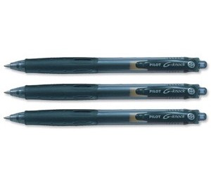 Pilot BegreeN G Knock Rollerball Pen Retractable 0.7mm Black Ref LGK10FBBG [Pack 10]
