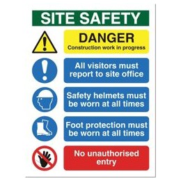 Stewart Superior Foam Board Sign Site Safety 400x300mm Ref FB070