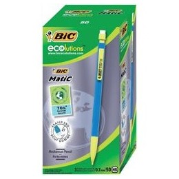 Bic Matic Ecolution Mechanical Pencil with 3 x HB 0.7mm Lead Ref 887719 [Pack 50]