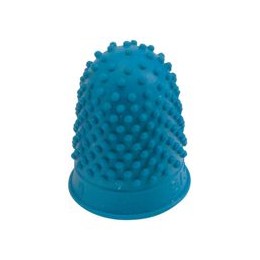 Quality Thimblette Rubber for Note-counting Page-turning Size 1 Medium Blue Ref 265486 [Pack 10]
