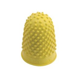 Quality Thimblette Rubber for Note-counting Page-turning Size 2 Large Yellow Ref 265494 [Pack 10]