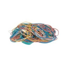 Quality Rubber Bands Assorted Sizes and Colours Ref 270746 [Box 100g]