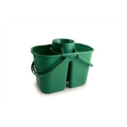 Charles Bentley Duo Mop Bucket Colour-coded 7 and 8 Litre Sections Total 15 Litre Green Ref SPC/DMB/G